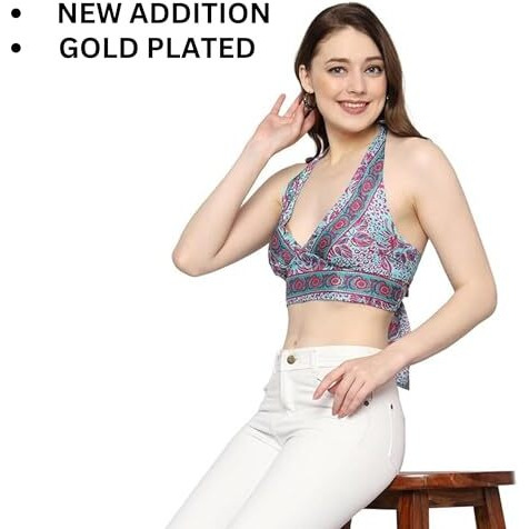KE Kanha Exports Womens Halter Top - Chic and Comfortable Fashion for Any Occasion (2965 H)