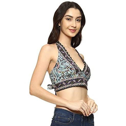 KE Kanha Exports Womens Halter Top - Chic and Comfortable Fashion for Any Occasion (Ilk Chocolate12)