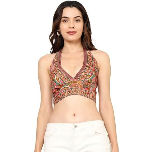 KE Kanha Exports Womens Halter Top - Chic and Comfortable Fashion for Any Occasion (Watermelon Pink)