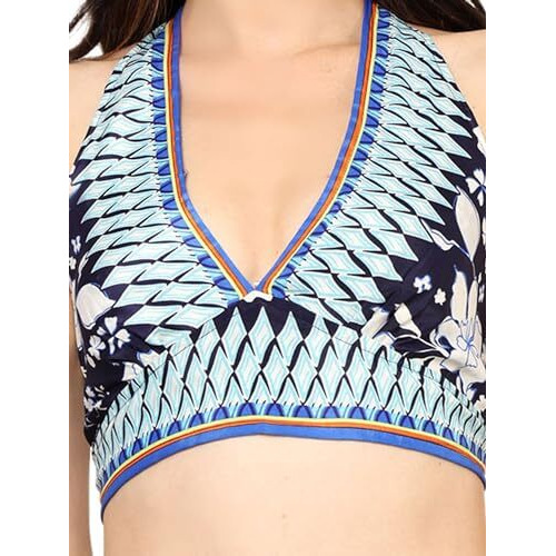 KE Kanha Exports Womens Halter Top - Chic and Comfortable Fashion for Any Occasion (Pale Blue Lily)