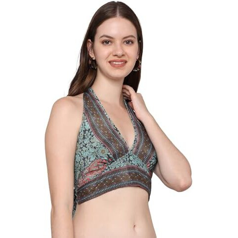 KE Kanha Exports Womens Halter Top - Chic and Comfortable Fashion for Any Occasion (Mint Green)