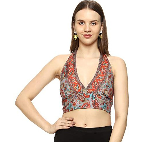 KE KanhaExports Womens Halter Regular Fit Top - Chic and Comfortable Fashion for Any Occasion (Halter Top 1.1)