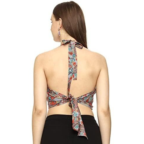 KE KanhaExports Womens Halter Regular Fit Top - Chic and Comfortable Fashion for Any Occasion (Halter Top 1.1)