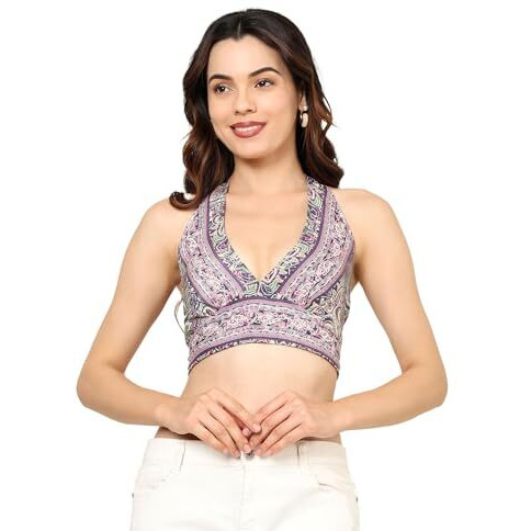KE Kanha Exports Womens Halter Top - Chic and Comfortable Fashion for Any Occasion (Mobster)