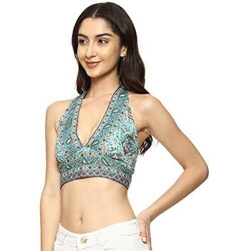 KE Kanha Exports Womens Halter Top - Chic and Comfortable Fashion for Any Occasion (Bubbly 9)