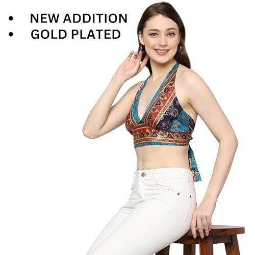 KE Kanha Exports Womens Halter Top - Chic and Comfortable Fashion for Any Occasion (2965 B)