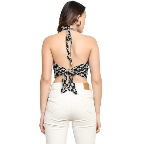 KE KanhaExports Womens Halter Regular Fit Top - Chic And Comfortable Fashion For Any Occasion (2965 C)
