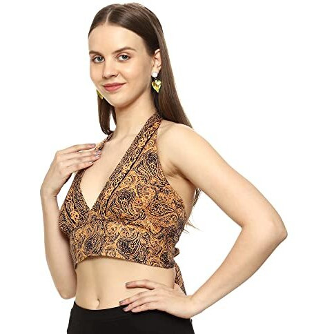 KE KanhaExports Womens Halter Regular Fit Top - Chic and Comfortable Fashion for Any Occasion (Halter Top 1.2)
