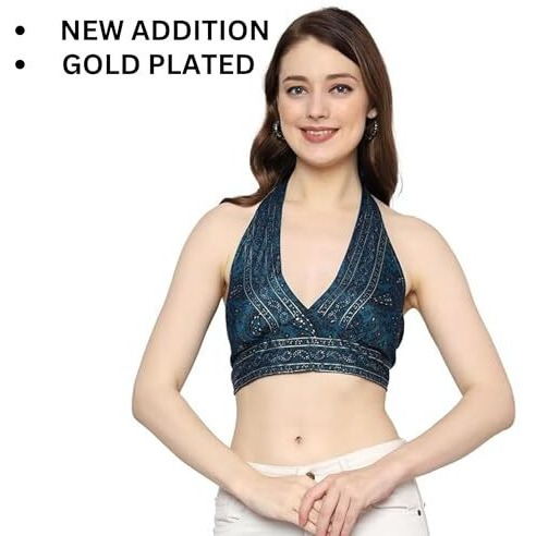 KE KanhaExports Womens Halter Regular Fit Top - Chic And Comfortable Fashion For Any Occasion (2965 E)