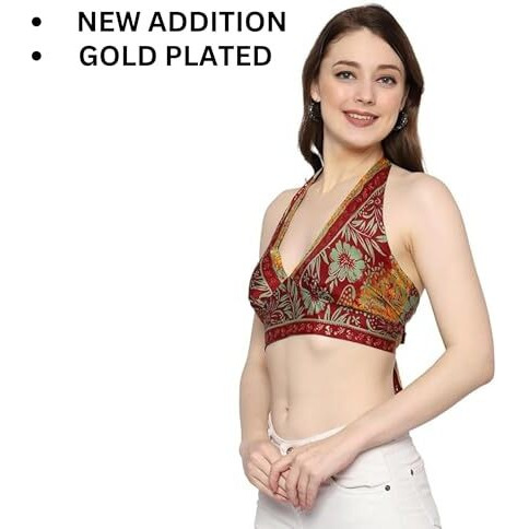 KE KanhaExports Womens Halter Regular Fit Top - Chic And Comfortable Fashion For Any Occasion (Top03) Small