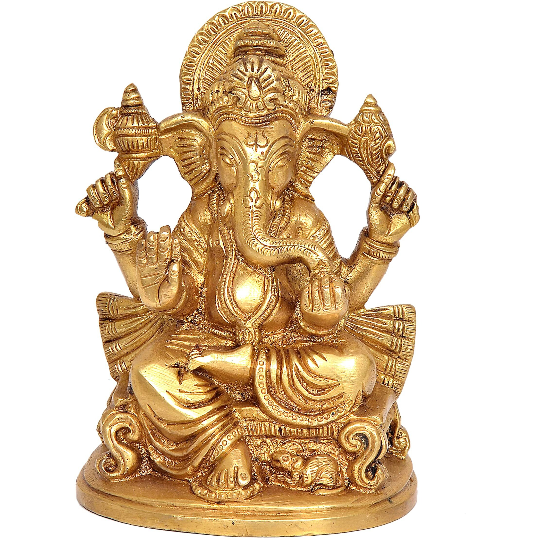 Amazon Brand  Umi brass Lord Ganesha Ganesh Idol Statue Murti, Height  5.5 inch