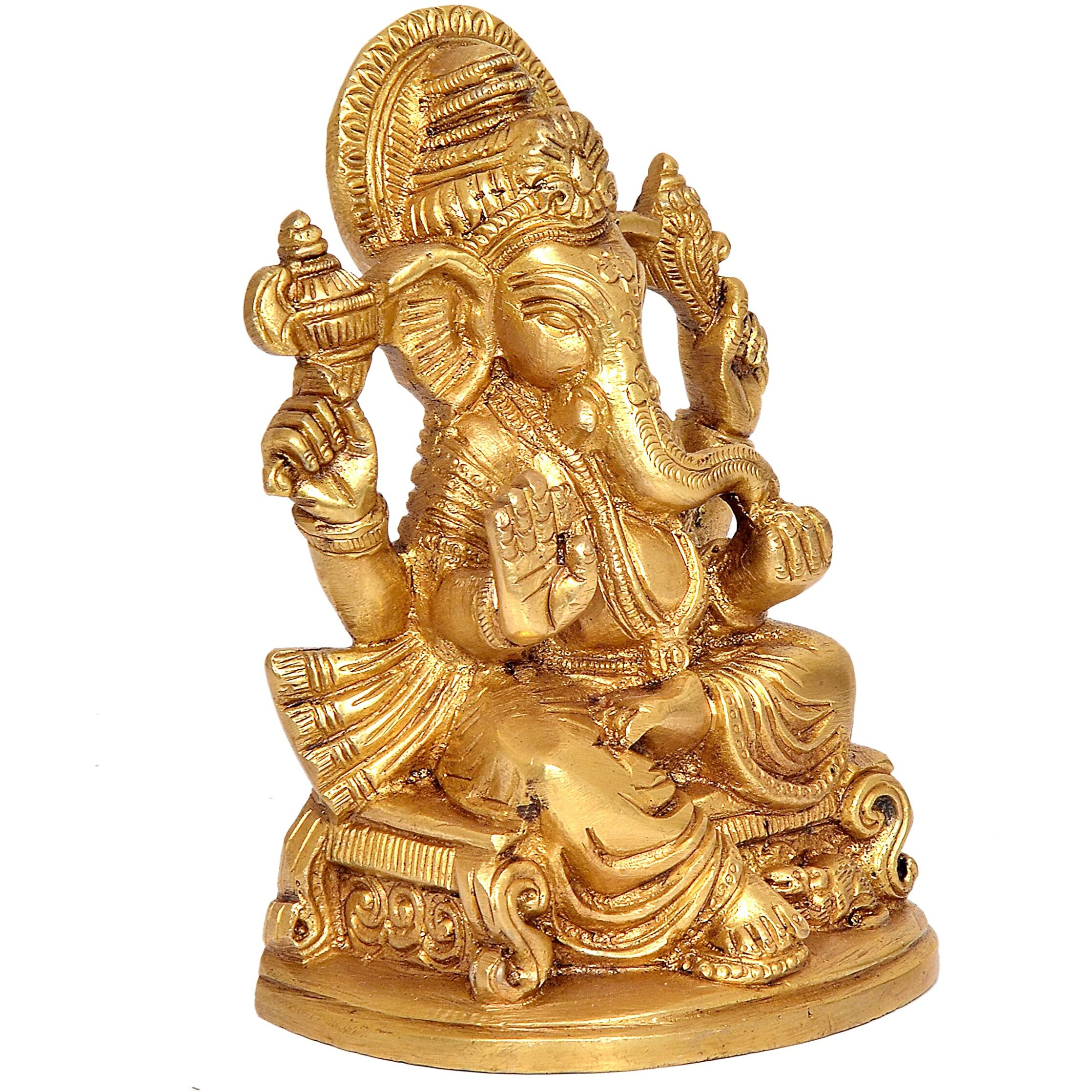 Amazon Brand  Umi brass Lord Ganesha Ganesh Idol Statue Murti, Height  5.5 inch
