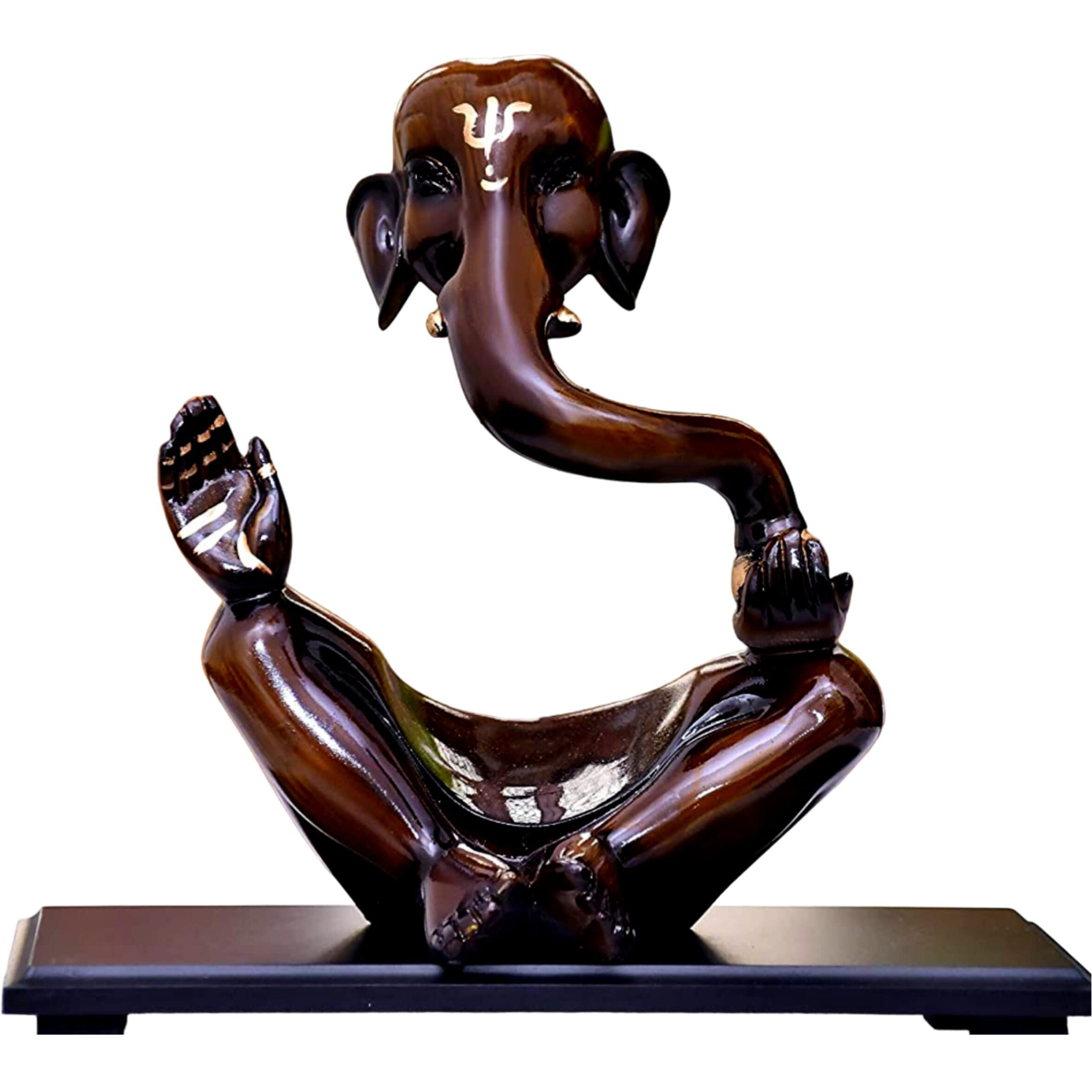 Mariners Creation Modern Art Ganesha Idol with Wooden Tray Ganesha Idol for Home Decor,House Warming Gift | SHOWPIECE for Home Decor | Statue for Home Decor | Ganesha for Gift