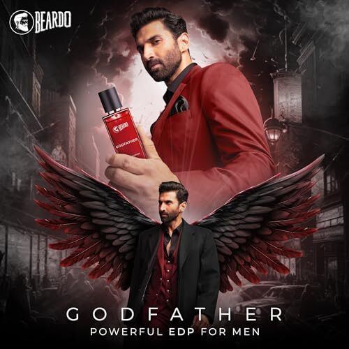 Beardo Godfather Perfume for Men, 50ml | Aromatic, Spicy Perfume for Men Long Lasting Perfume for Date night fragrance | Body Spray for Men | Rakhi Gift For Brother | Gift For Friends