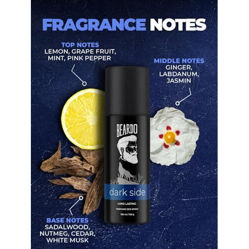 Beardo Dark Side Deo 150ml |Spicy & Woody | Deodorant | Body Spray Perfume For Men | Deo For Men | Long Lasting Perfume | Gift for Men | Gift for Brother | Rakhi Gift For Brother | Gift For Friends