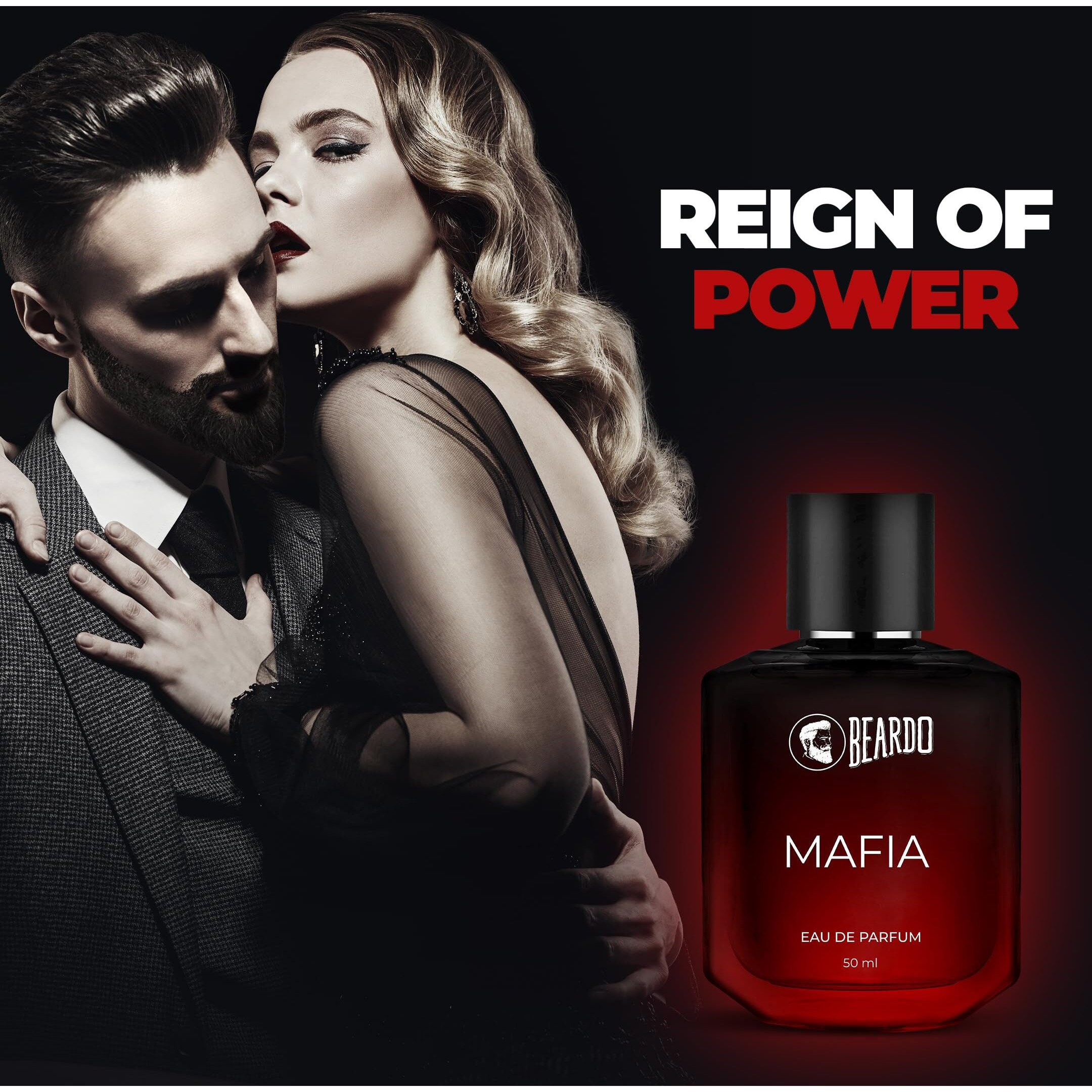 Beardo Mafia Perfume for Men, 50ml | Eau De Parfum | Body Spray for Men | Day Time Fragrance Body Spray For Men | Musky, Woody Perfume for Men Long Lasting | Rakhi Gift For Brother | Gift For Friends