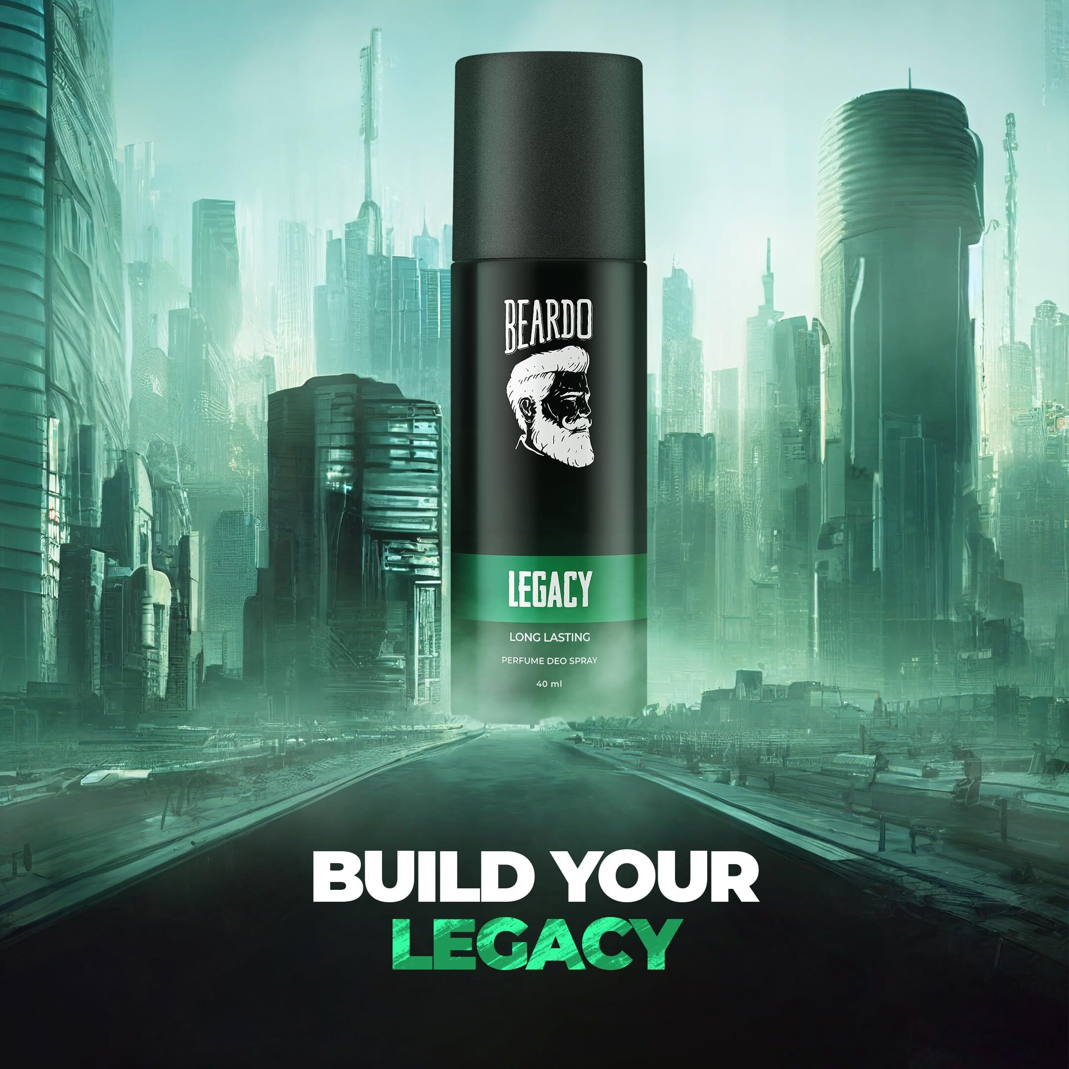 Beardo Legacy Deo Body Spray 40ml | Spicy, Aromatic Fragrance | Long Lasting Freshness | Perfume Body Spray for Men | Premium Deodorant Body Spray | Rakhi Gift For Brother | Gift For Friends