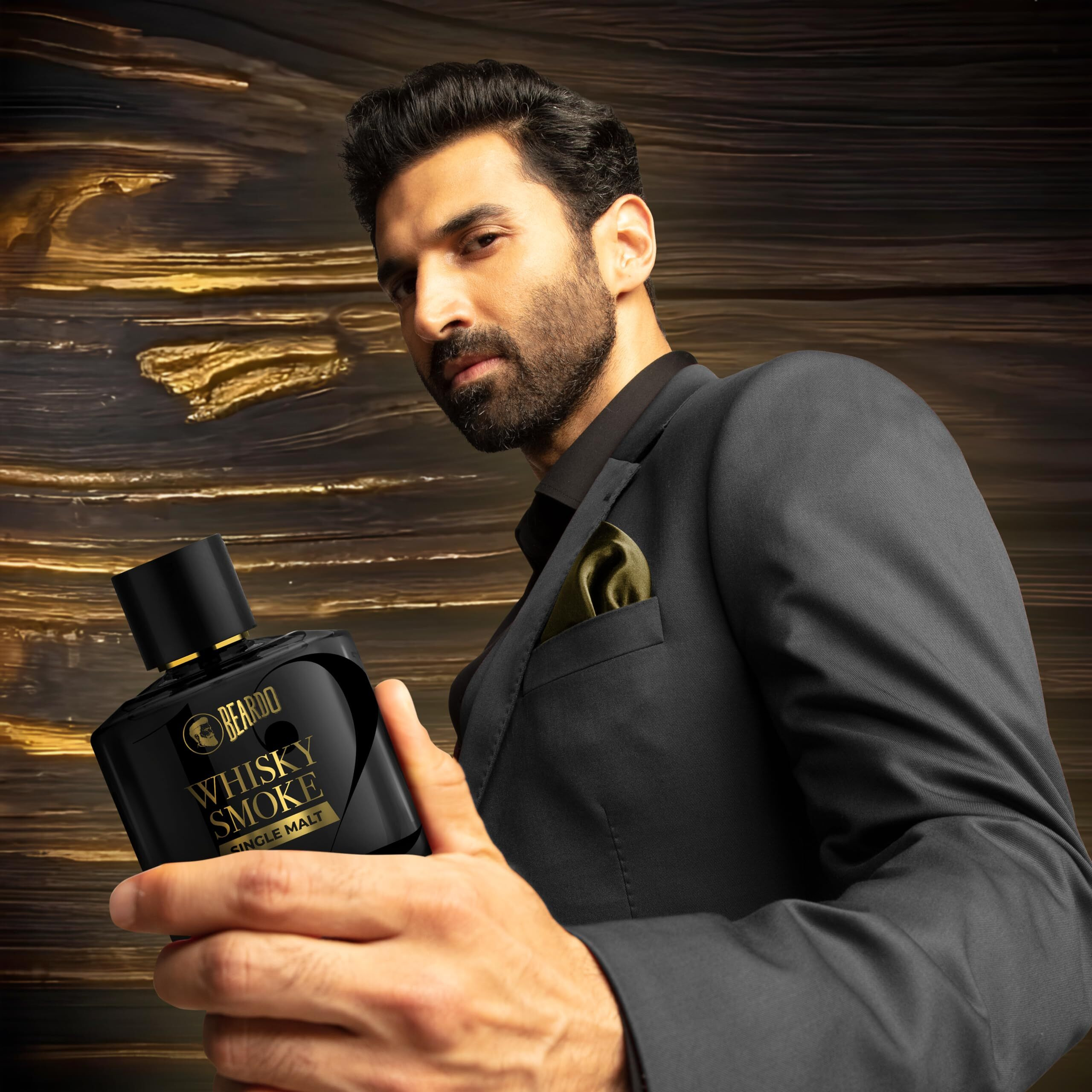 Beardo SINGLE MALT Whisky Smoke Perfume for men, 50ml | INTENSE EAU DE PARFUM - Highly Concentrated | Spicy, Woody - Oudh - Luxury Perfume | Rakhi Gift For Brother | Gift For Friends