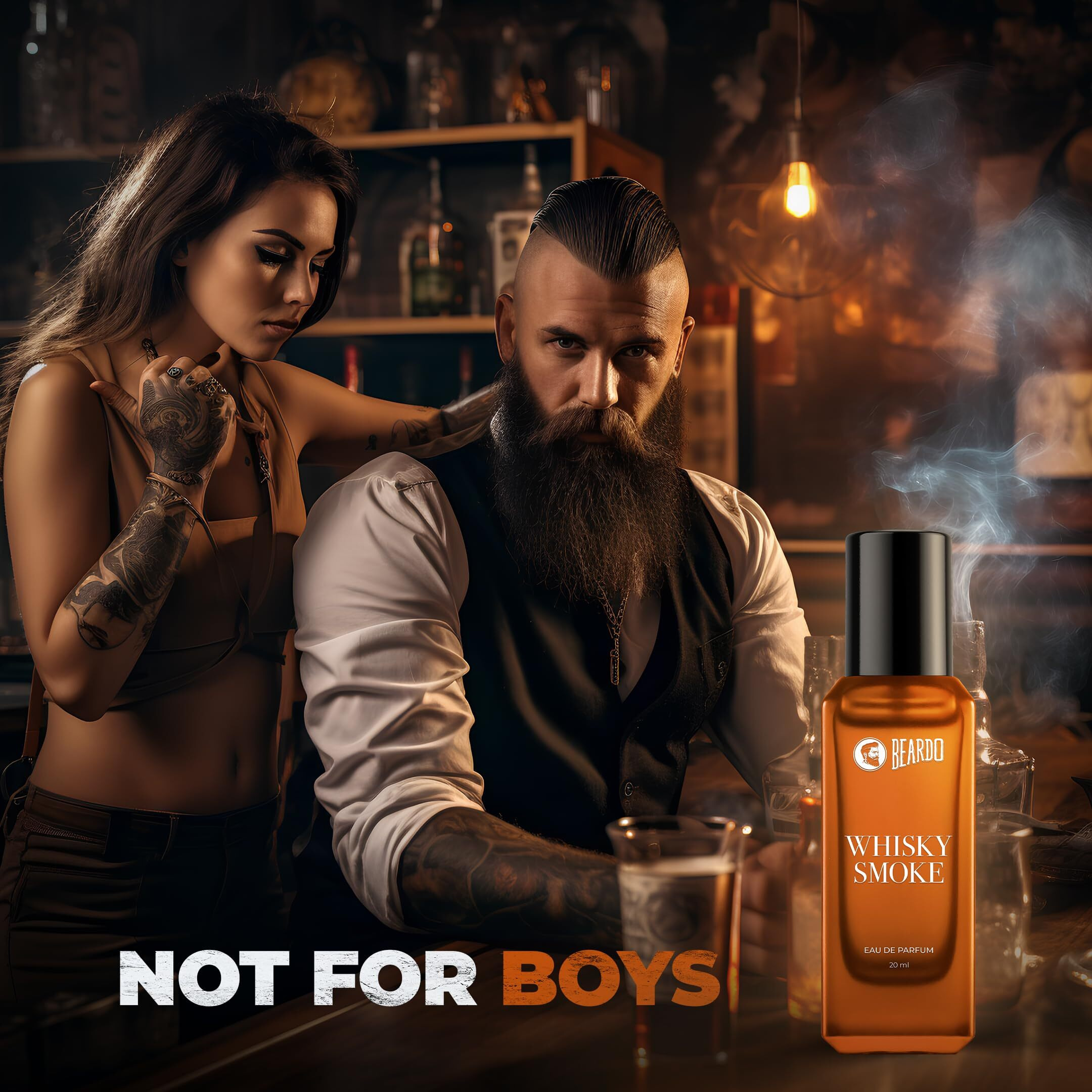 Beardo Whisky Smoke & Godfather Perfume Combo (20 ml x 2) | Spicy, Woody - Oudh Notes of Whisky Smoke & Aromatic, Spicy Notes of Godfather | Lasting Mens Perfume | Ideal gift for men | Rakhi Gift for Brother | Friendship Day Gift