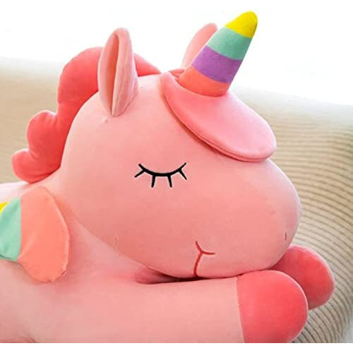 HUG n FEEL SOFT TOYS Flying Unicorn , Soft Toys, Birthday Gift for Girls/Wife, Boyfriend/Husband, Soft Toys for Girls, Baby Toys, Rakhi for Brother/Sister (30 x 25 x 50 Centimeters )