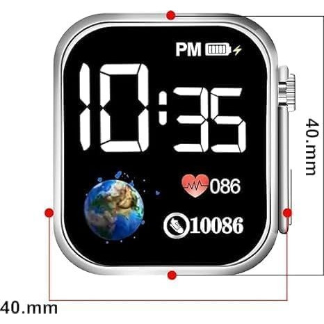 ZOVUTA Digital Dial Waterproof Smart Design LED Display Kids Watch for Boys & Girls, Men and Women, Birthday Gift, Rakhi Gift (Age 4-15 Years) (New- Pink and Orange)