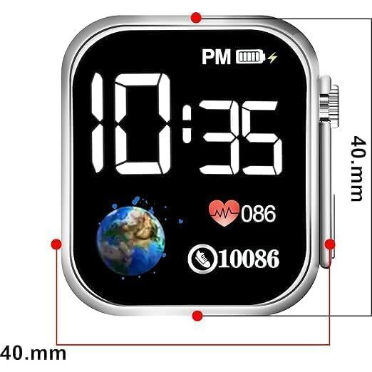 ZOVUTA Digital Dial Waterproof Smart Design LED Display Kids Watch for Boys & Girls, Men and Women, Birthday Gift, Rakhi Gift (Age 4-15 Years) (New- Black, Baby Pink)