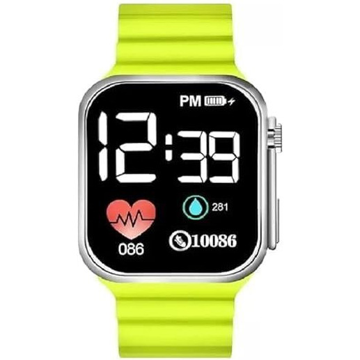 ZOVUTA Digital Dial Waterproof Smart Design LED Display Kids Watch for Boys & Girls, Men and Women, Birthday Gift, Rakhi Gift (Age 4-15 Years) (New-Neon)