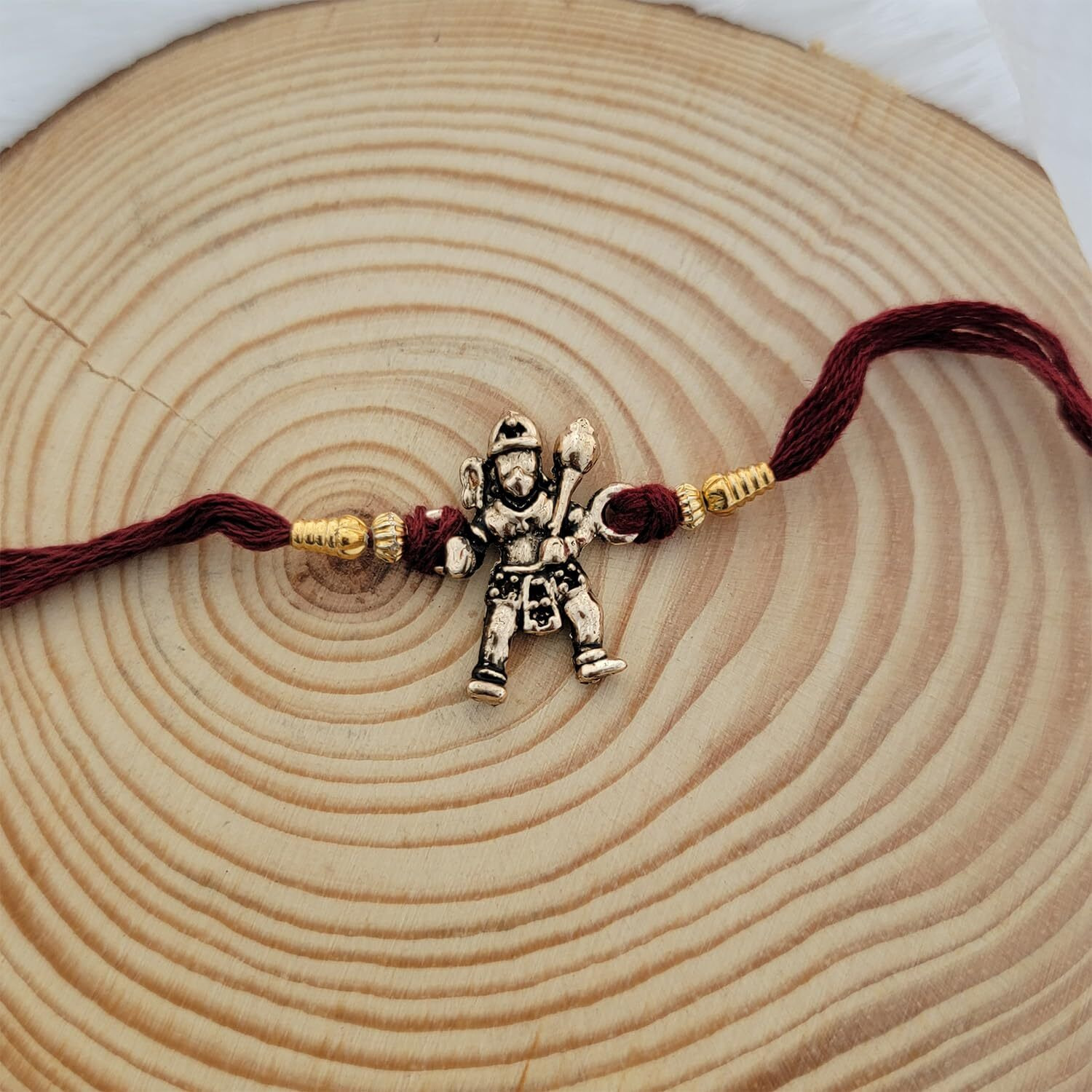 Mahi Rosegold Plated Hanuman Rakhi for Mens and Kids (Rose Gold) (RA1100604Z), Adjustable