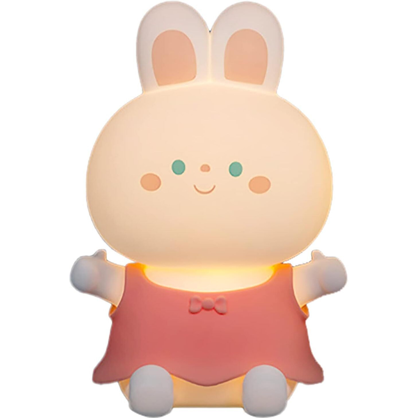 NYRWANA Night Lamp for Bedroom, Cute Lamp, Night Lamp for Kids, Silicone Lamp, Cute Night Lamp, Birthday Gifts, Lamp for Kids, Light Lamp, Rakhi for Brother, Rechargeable, Rabbit Lamp (Multicolor)