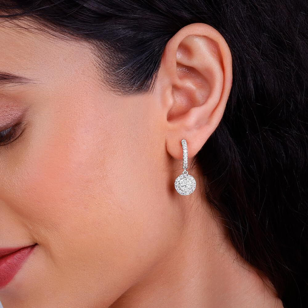 GIVA 925 Silver Zircon Drizzle Drop Earrings|Rakhi Rakshabandhan Gift For Sister Bhabhi, Women&Girls,Pendant To Gift Women&Girls|With Certificate Of Authenticity And 925 Stamp|6 Month Warranty*