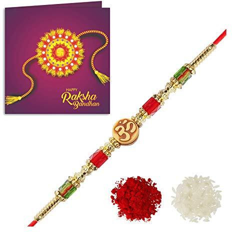 YouBella Rakhi for Brother Rakhi and Greeting Card Gift Combo for Brother (Multi-Colour) (YBRK_76)