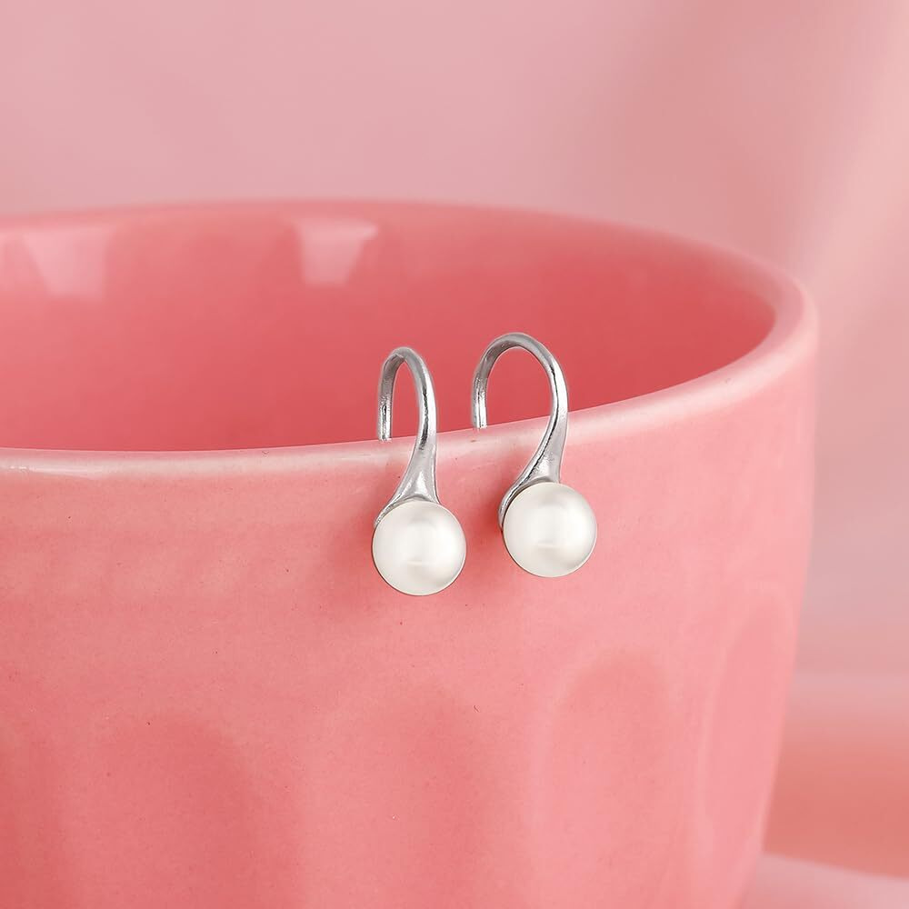 GIVA 925 Silver Pearl Small Stud Earrings| Rakhi Rakshabandhan Gift for Sister Bhabhi, Gifts for Women & Girls, Studs to Gift Women & Girls | With Certificate of Authenticity and 925 Hallmark