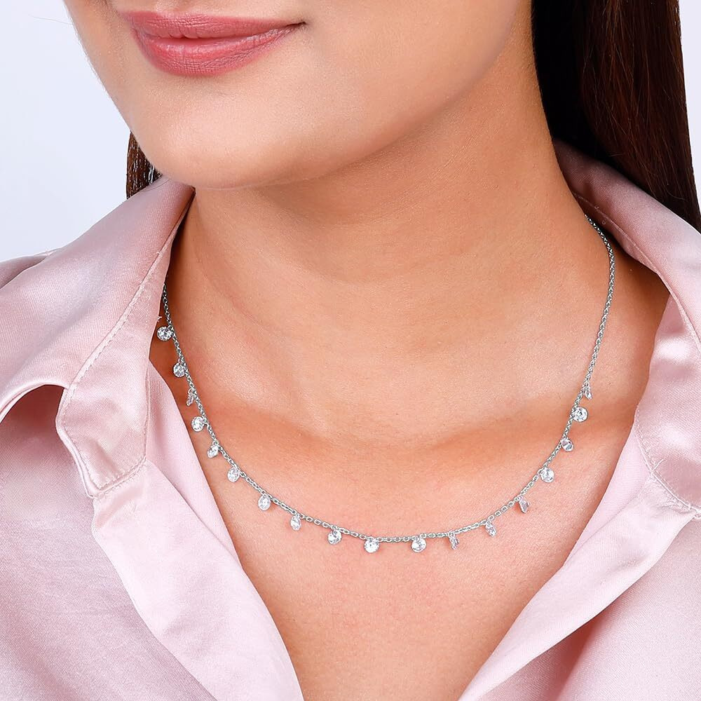 GIVA 925 Silver Anushka Sharma Classic Queens Necklace | Rakhi Rakshabandhan Gift for Sister Bhabhi, Gifts for Women & Girls | With Certificate of Authenticity and 925 Stamp | 6 Month Warranty*