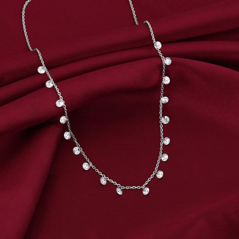 GIVA 925 Silver Anushka Sharma Classic Queens Necklace | Rakhi Rakshabandhan Gift for Sister Bhabhi, Gifts for Women & Girls | With Certificate of Authenticity and 925 Stamp | 6 Month Warranty*