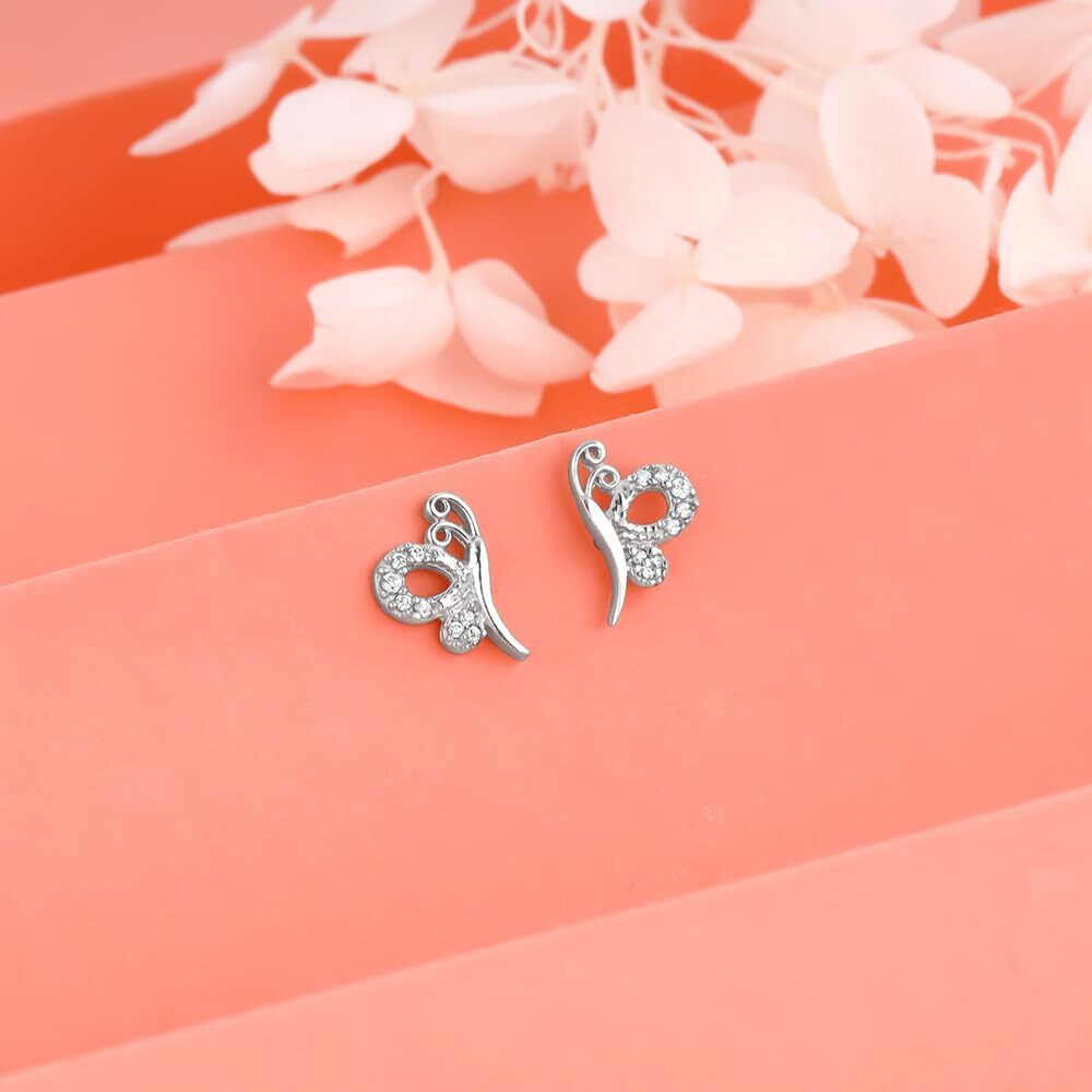 GIVA 925 Silver Love Like A Butterfly Studs|Gifts For Girlfriend,Rakhi Rakshabandhan Gift For Sister Bhabhi,Gifts For Women & Girls|With Certificate Of Authenticity And 925 Stamp|6 Month Warranty*