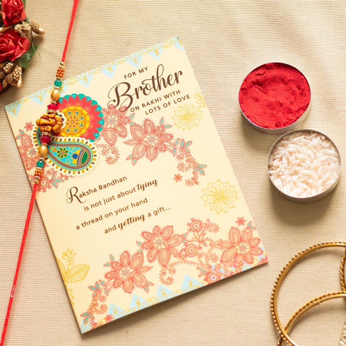 ARCHIES Rakhi Collection For Rakshabandhan | Rakhi For Brother | Rakhi for Bhaiya and Bhabhi | Rakhi Combo Gift Hamper (RAKHI COMBO -166)