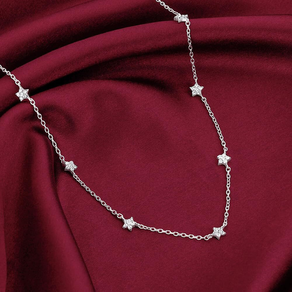 GIVA Avni 925 Silver Star Constellation Necklace|Gifts For Girlfriend,Rakhi Rakshabandhan Gift For Sister Bhabhi,Gifts For Women&Girls|With Certificate Of Authenticity And 925 Stamp|6 Month Warranty*