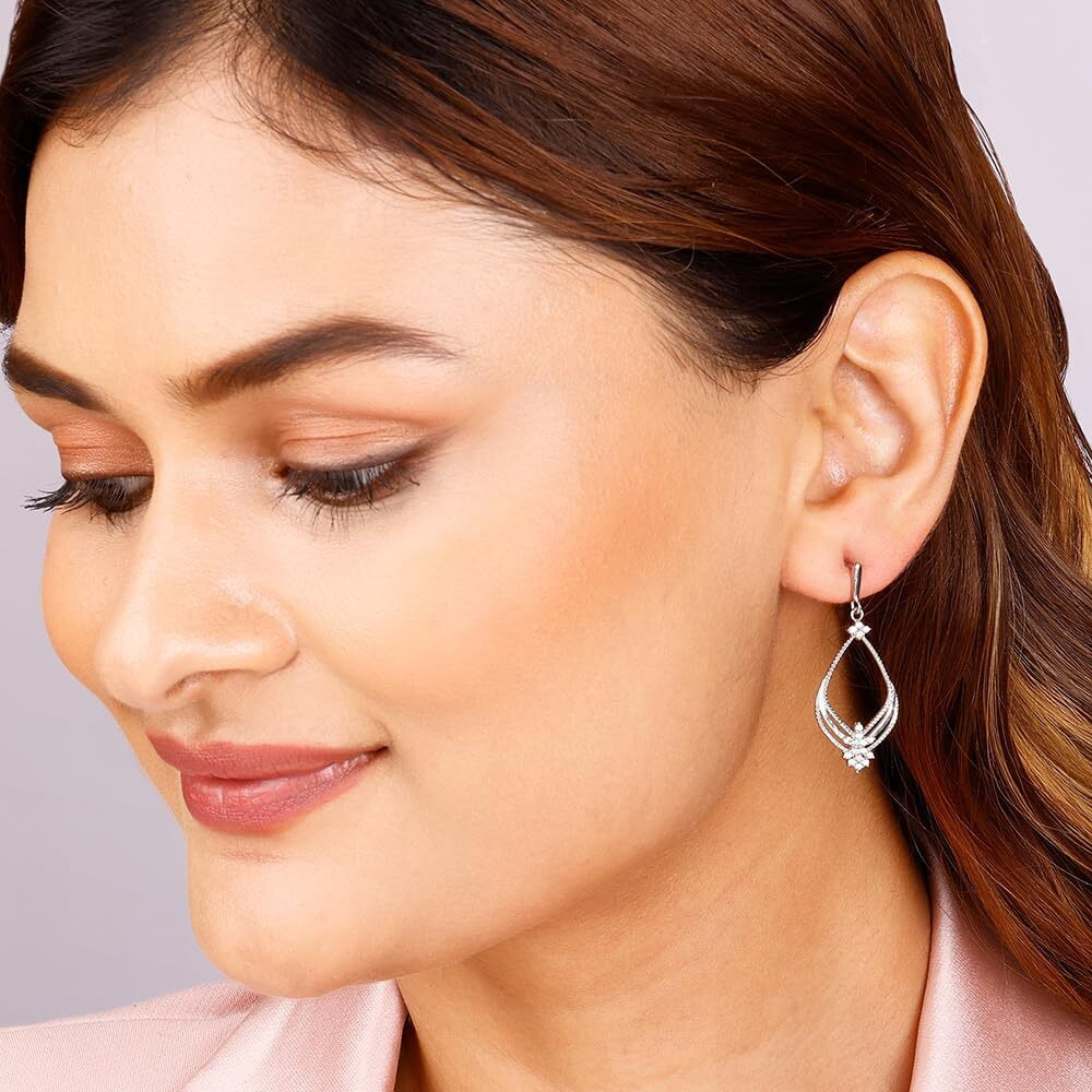 GIVA 925 Silver Princess Earrings| Rakhi Rakshabandhan Gift for Sister Bhabhi, Gifts for Women & Girls | With Certificate of Authenticity and 925 Stamp | 6 Months Warranty*