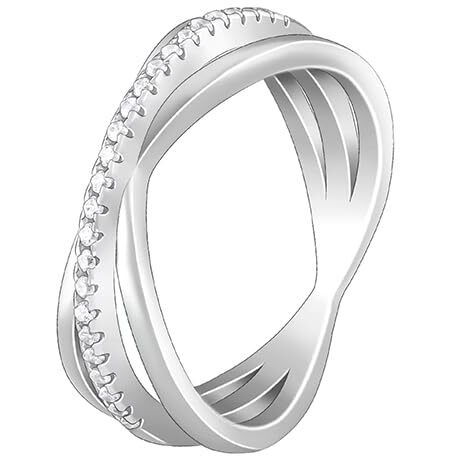 GIVA 925 Silver Triple Interlocked Ring,Fixed Size,Indian - 11 | Rakhi Rakshabandhan Gift for Sister Bhabhi | With Certificate of Authenticity and 925 Stamp | 6 Months Warranty*