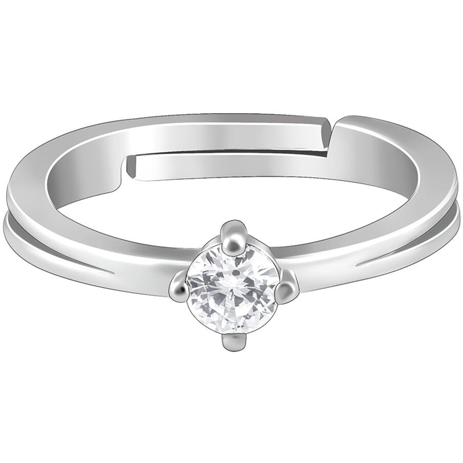GIVA 925 Silver Zircon Love Island Ring, Adjustable Rakhi Rakshabandhan Gift for Sister Bhabhi, Gifts for Women & Girls| With Certificate of Authenticity and 925 Stamp | 6 Month Warranty*