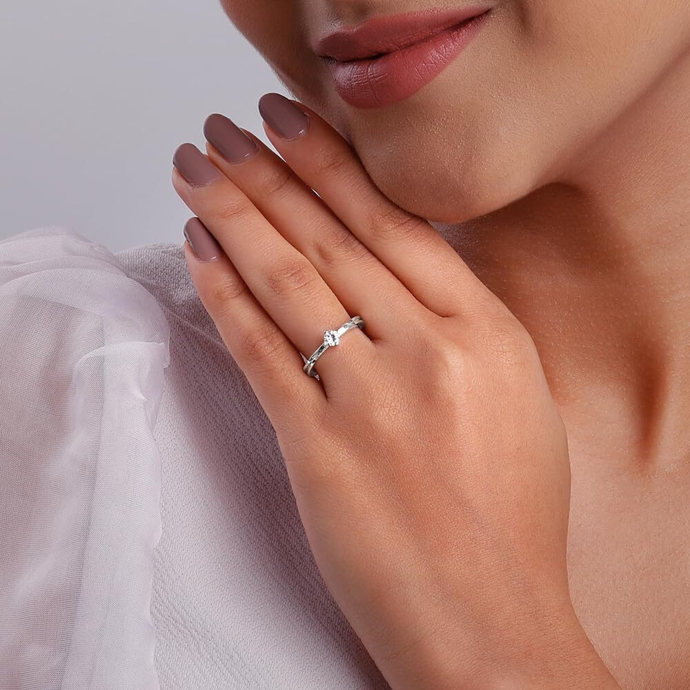 GIVA 925 Silver Zircon Love Island Ring, Adjustable Rakhi Rakshabandhan Gift for Sister Bhabhi, Gifts for Women & Girls| With Certificate of Authenticity and 925 Stamp | 6 Month Warranty*