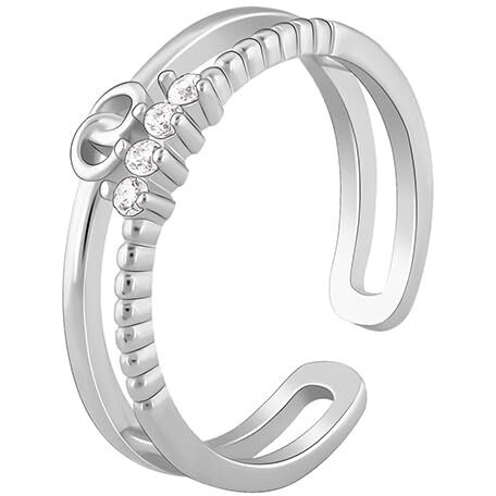 GIVA 925 Silver Interlocked Ring, Adjustable | Rakhi Rakshabandhan Gift for Sister Bhabhi, Gifts for Women & Girls | With Certificate of Authenticity and 925 Stamp | 6 Months Warranty*