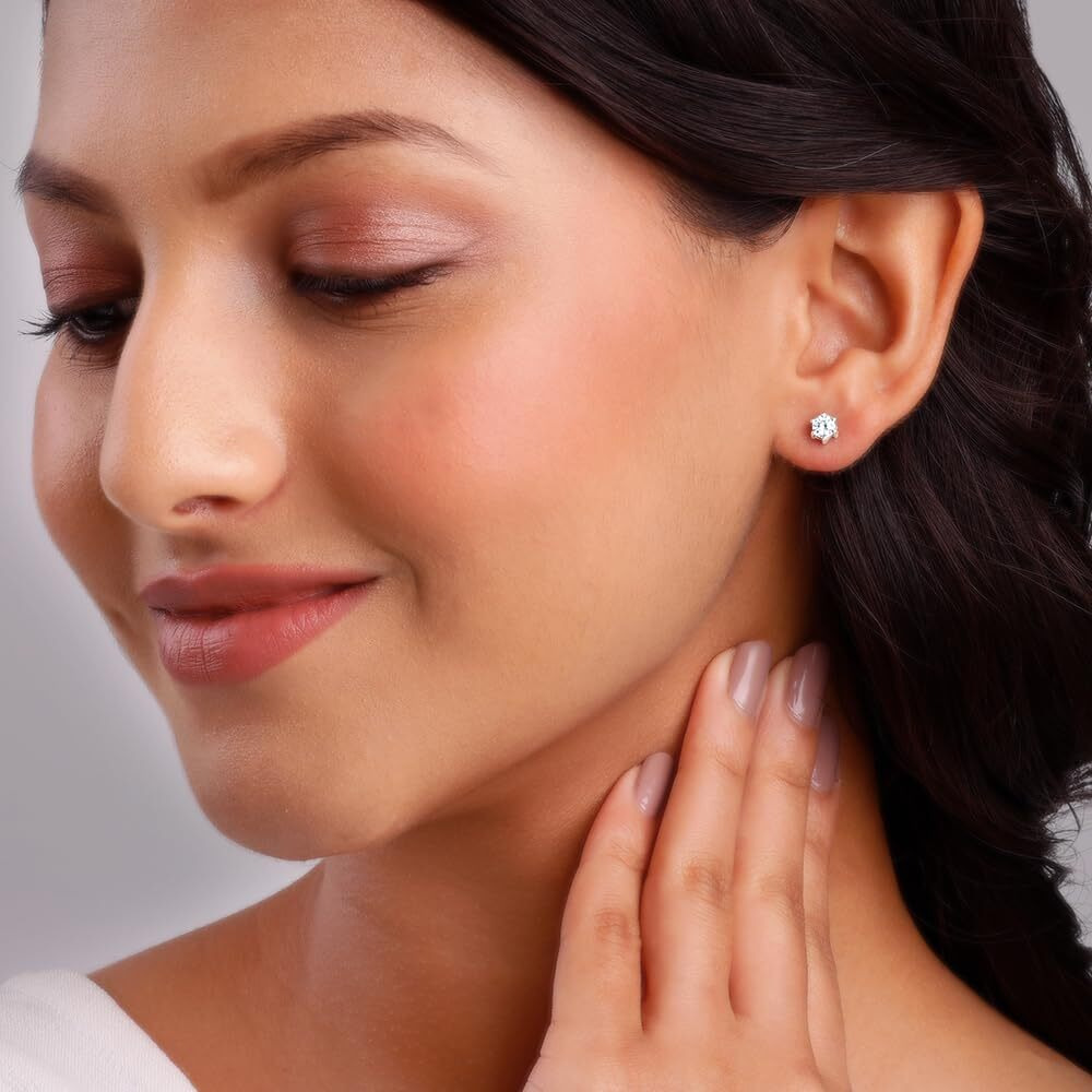 GIVA 925 Silver Zircon Bubble Stud Earrings|Gifts For Girlfriend,Rakhi Rakshabandhan Gift For Sister Bhabhi,Gifts For Women & Girls|With Certificate Of Authenticity And 925 Stamp|6 Month Warranty*