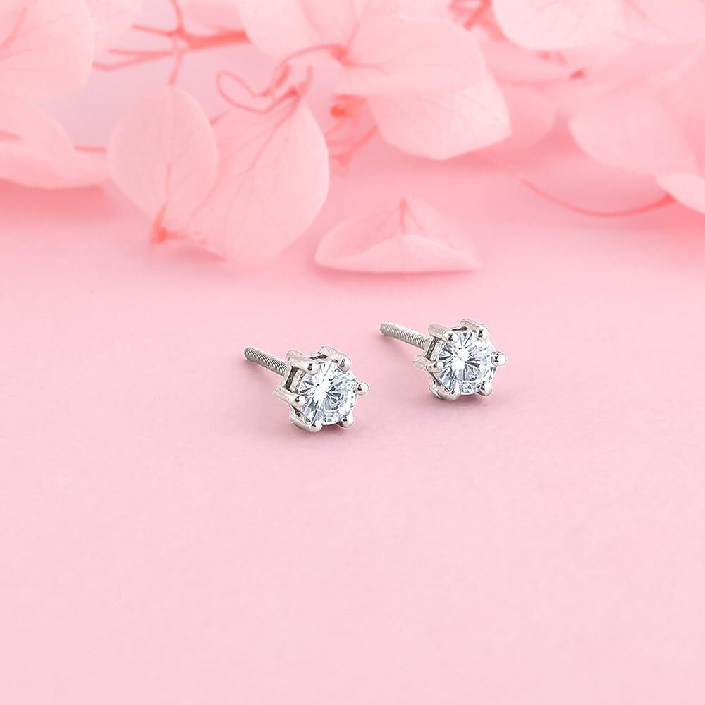 GIVA 925 Silver Zircon Bubble Stud Earrings|Gifts For Girlfriend,Rakhi Rakshabandhan Gift For Sister Bhabhi,Gifts For Women & Girls|With Certificate Of Authenticity And 925 Stamp|6 Month Warranty*