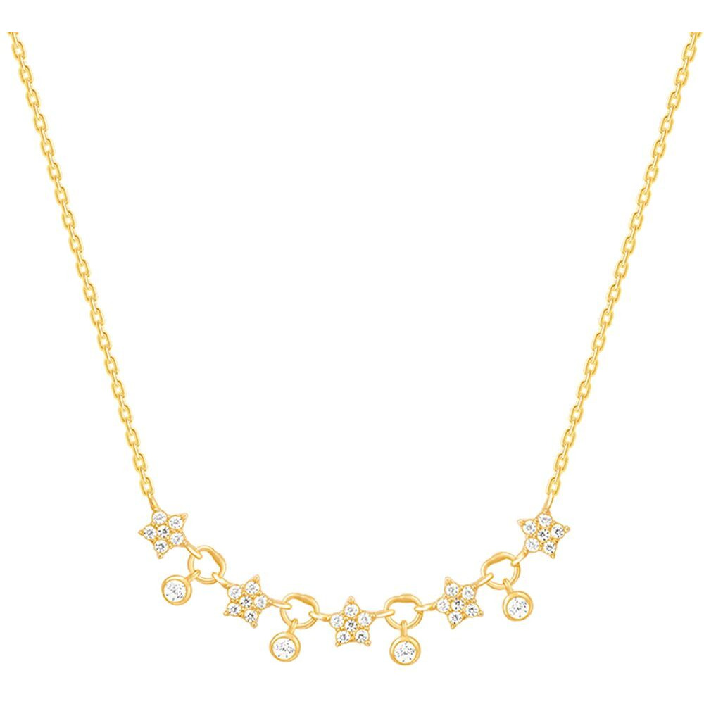 GIVA 925 Silver Golden Floral Serenade Necklace| Rakhi Rakshabandhan Gift for Sister Bhabhi, Gifts for Women & Girls With Certificate of Authenticity and 925 Stamp | 6 Months Warranty*