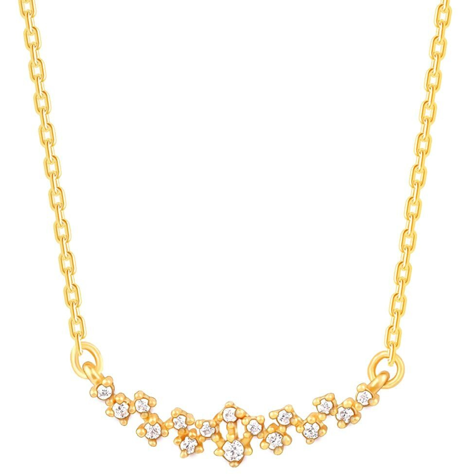 GIVA 925 Silver Stay Golden Necklace| Rakhi Rakshabandhan Gift for Sister Bhabhi, Gifts for Women & Girls With Certificate of Authenticity and 925 Stamp | 6 Months Warranty*