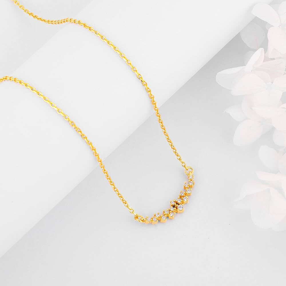 GIVA 925 Silver Stay Golden Necklace| Rakhi Rakshabandhan Gift for Sister Bhabhi, Gifts for Women & Girls With Certificate of Authenticity and 925 Stamp | 6 Months Warranty*