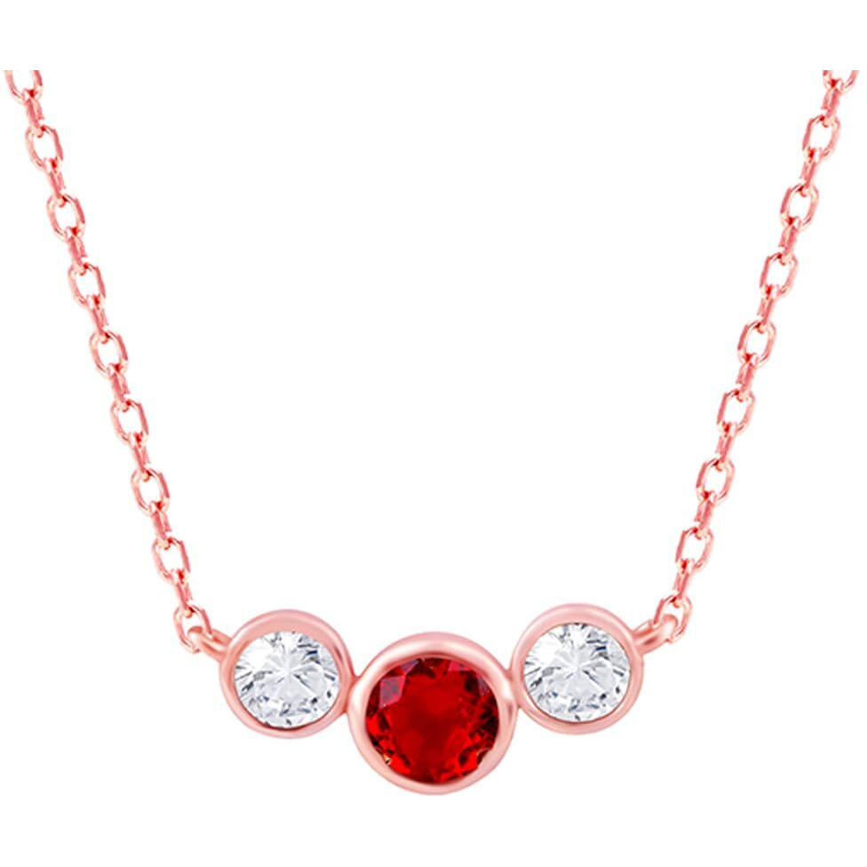 GIVA 925 Silver Rose Gold Scarlet Trio Necklace|Rakhi Rakshabandhan Gift for Sister Bhabhi, Gifts for Women & Girls| With Certificate of Authenticity and 925 Stamp | 6 Months Warranty*