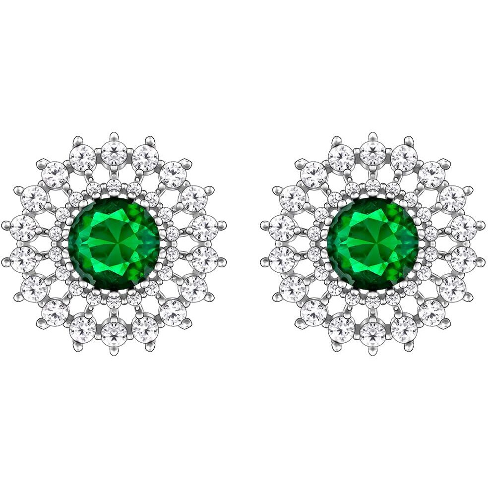 GIVA 925 Silver Zircon Emerald Sunshine Studs|Gifts For Girlfriend,Rakhi Rakshabandhan Gift For Sister Bhabhi,Gifts For Women & Girls|With Certificate Of Authenticity And 925 Stamp|6 Month Warranty*