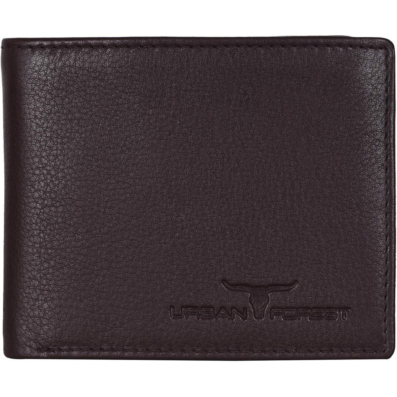 URBAN FOREST Rakhi Gift Hamper for Brother - Classic Brown Mens Leather Wallet, Black Keyring and Rakhi Combo Gift Set for Brother - 4575